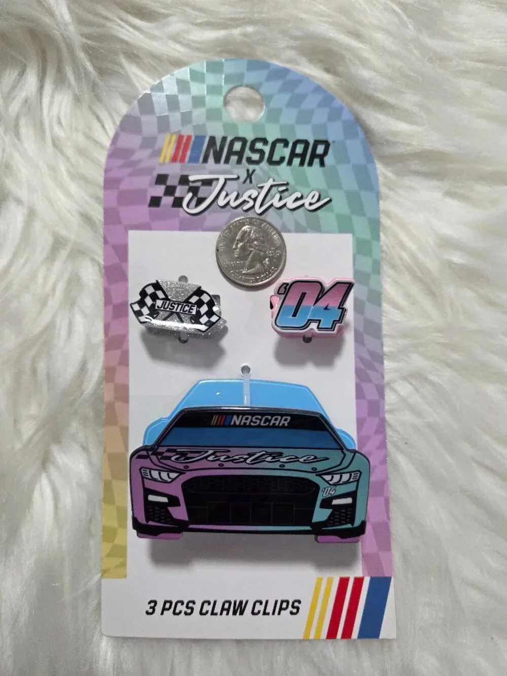 Nascar x Justice Claw Clip Set
